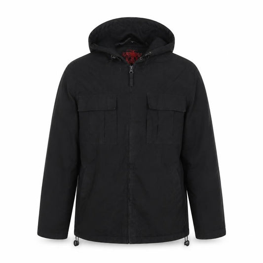 Cherokee Men’s Black M Hooded Full Zip Lined Jacket