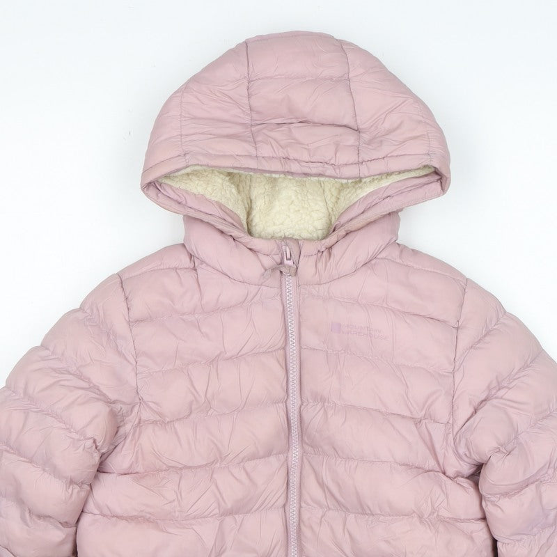 Mountain Warehouse Girls Pink 7-8 Years Hooded Puffer Jacket