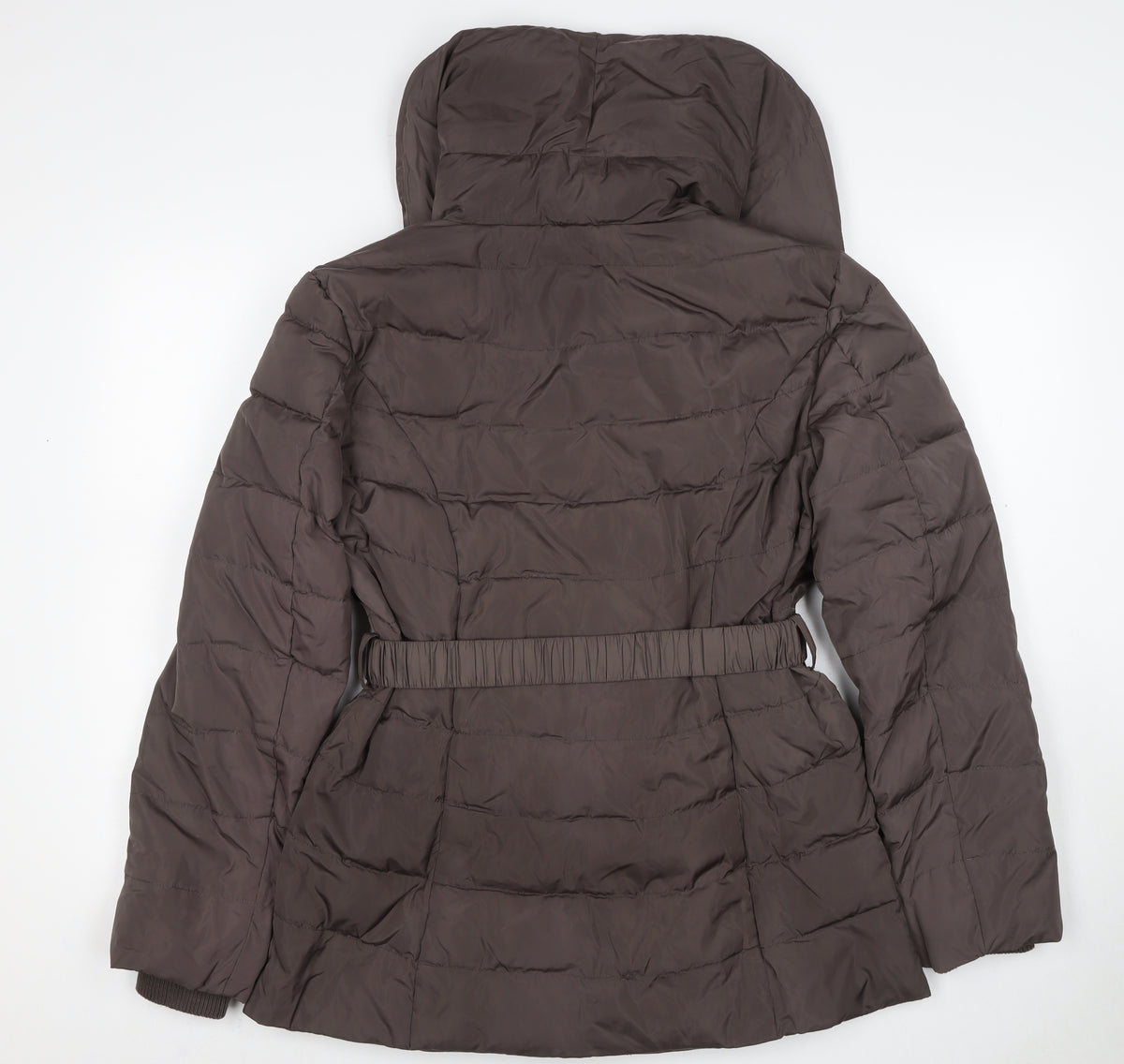 Monsoon Women’s Brown M Quilted Belted Puffer Jacket Coat