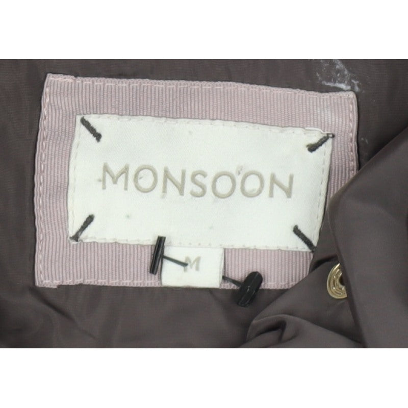 Monsoon Women’s Brown M Quilted Belted Puffer Jacket Coat