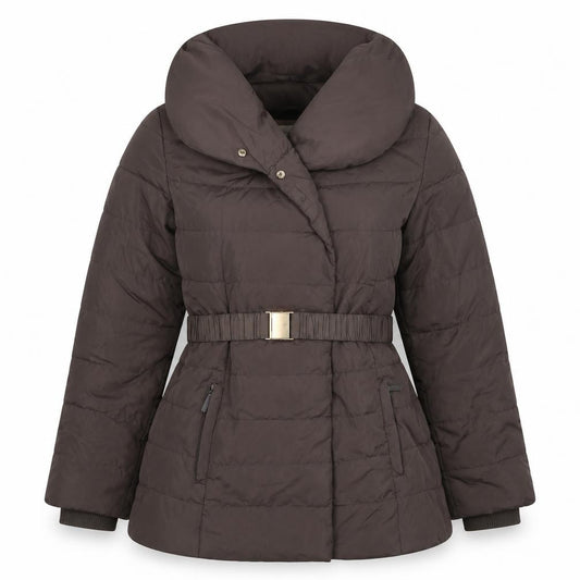 Monsoon Women’s Brown M Quilted Belted Puffer Jacket Coat