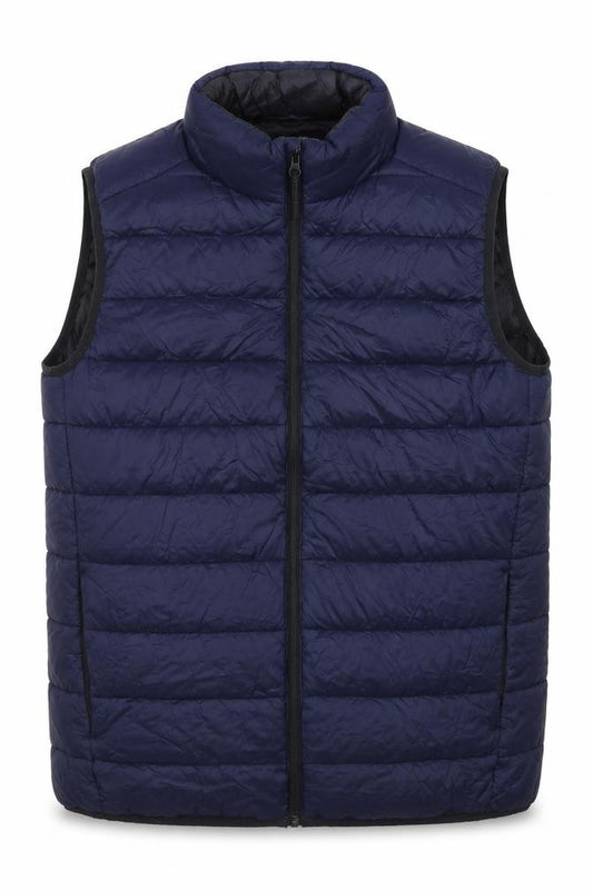 Primark Cares Men's Blue M Puffer Bodywarmer Quilted Zip Gilet