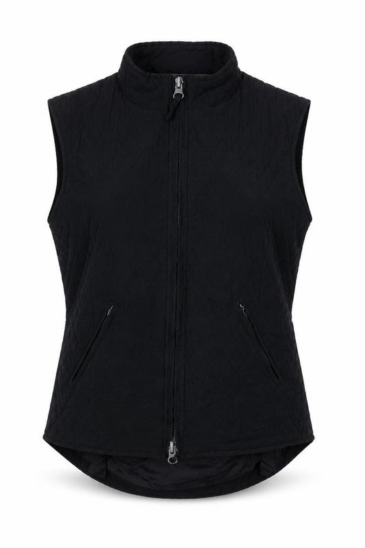 SSL Shires Sport Women’s Black XL Quilted Full Zip Waistcoat