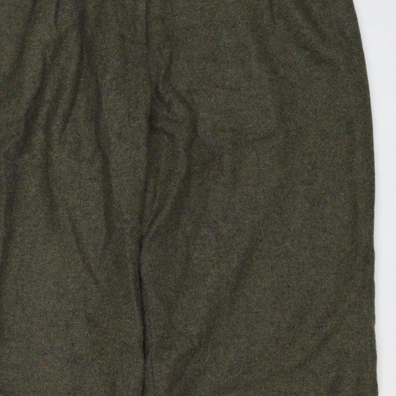 Model Women’s Green M Straight Leg Polyester Viscose Trousers