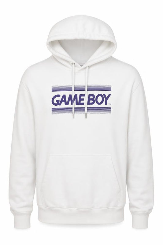 Game Boy Men’s White XS Pullover Hoodie 90s Retro Logo