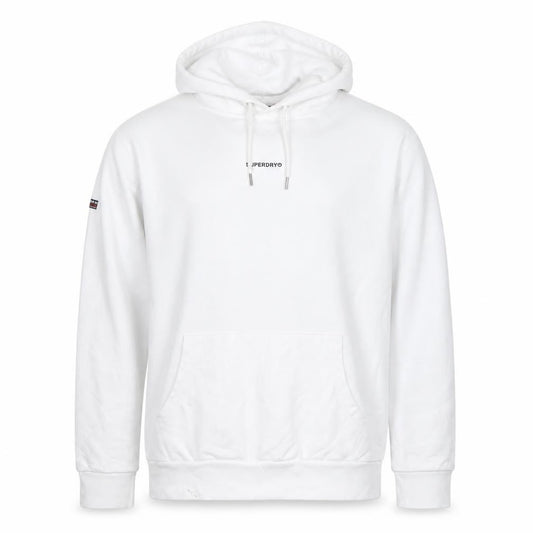 Superdry Men’s White XL Pullover Hoodie Logo Kangaroo Pocket