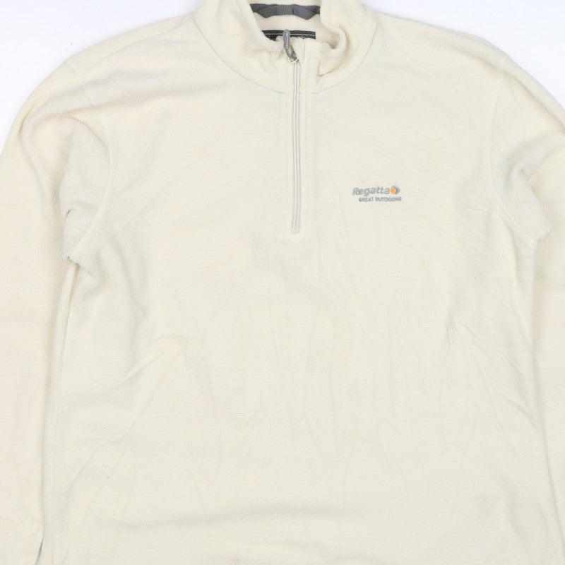 Regatta Women Ivory UK 12 1/4 Zip Fleece Sweatshirt Pullover