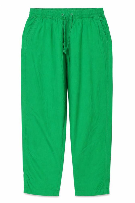 Marks & Spencer Women Green Size 16 Relaxed Wide Leg Drawstring Trousers