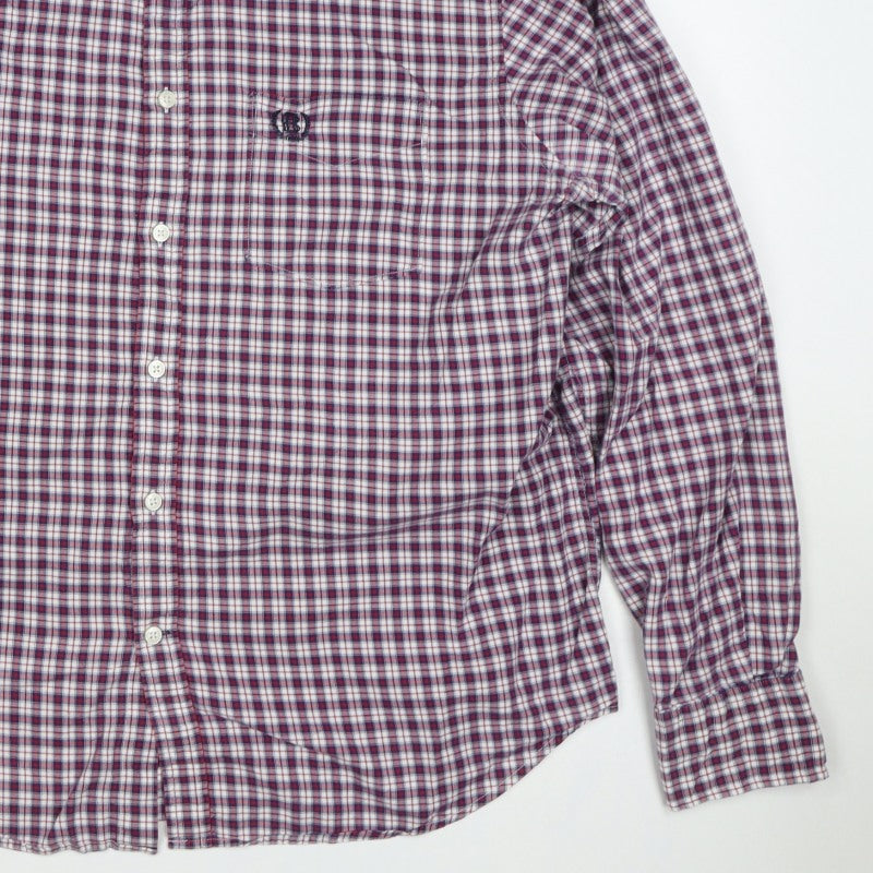 Blue Harbour Men’s XL Red Blue Plaid Cotton Button-Up Shirt