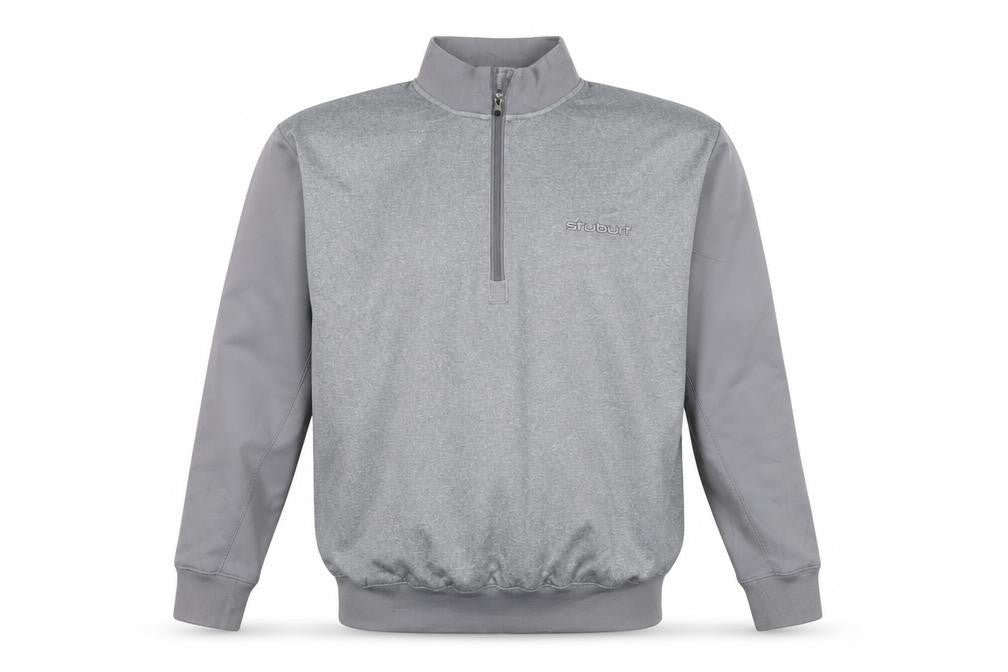 Stuburt Men’s Grey XL 1/4 Zip Golf Sweatshirt Mock Neck