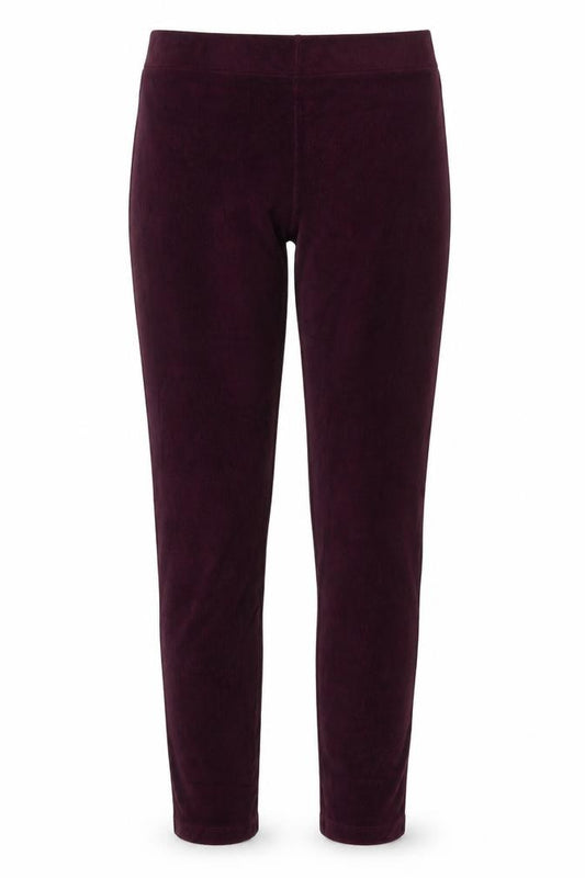 M&S Women’s Purple Corduroy Stretch Leggings UK 12 Short