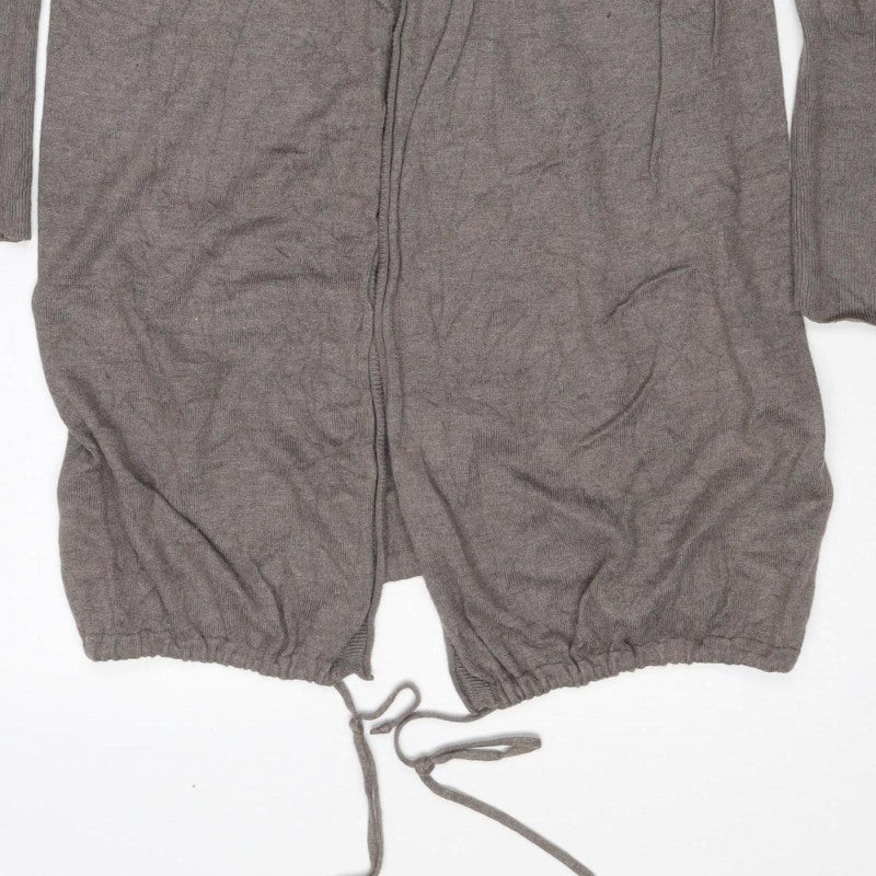 Marks and Spencer Women Grey Size 12 Button Knit Cardigan