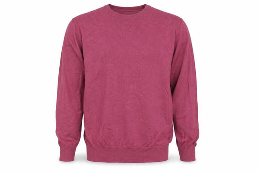 Marks and Spencer Men Pink 2XL Fine Pure Cotton Crew Neck Jumper