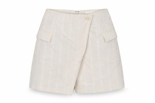 H&M Women Ivory UK 4 Cargo Skort Striped Pocket Short