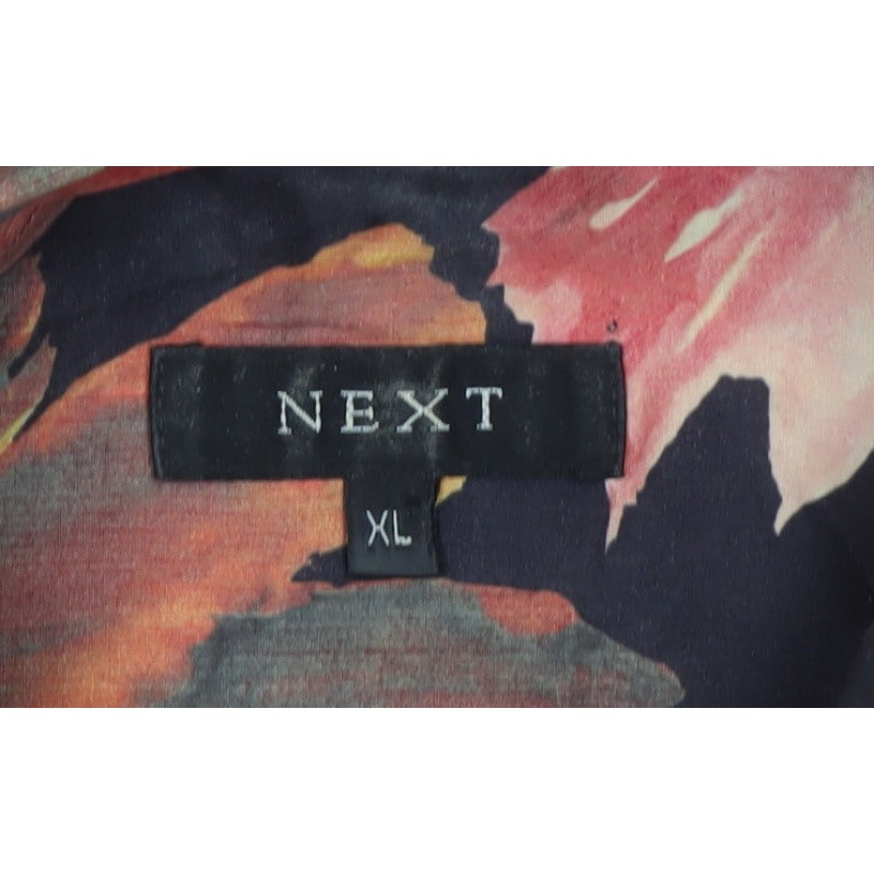 Next Men Multicoloured XL Floral Cotton Short Sleeve Button-Up Shirt