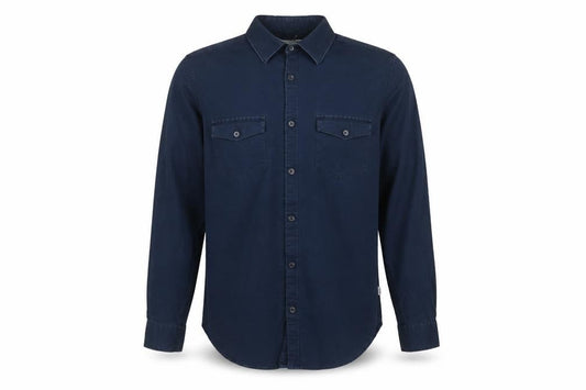 Calvin Klein Men’s Blue S Slim Fit Cotton Long Sleeve Button-Up Shirt