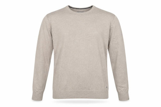 Peter Gribby Men’s Beige XL Cotton Silk Crew Neck Pullover Jumper