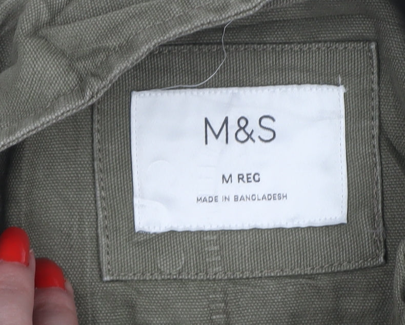Marks and Spencer Men’s Green M Military Canvas Field Jacket