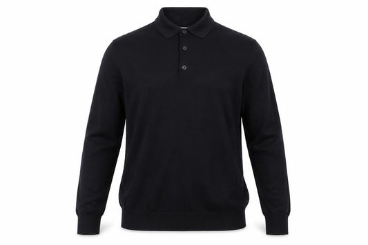 Autograph Men’s Blue Small Merino Wool High Neck Henley Jumper