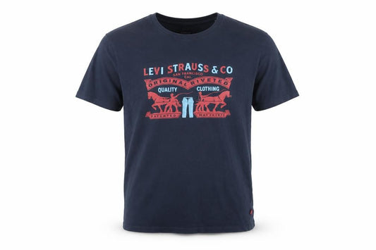 Levi's Men's Blue M Graphic Logo Crew Neck Short Sleeve T-Shirt
