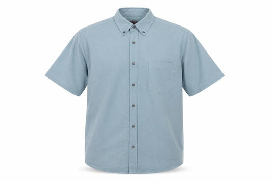 Burton Menswear Men Blue M Striped Short Sleeve Button-Up Shirt