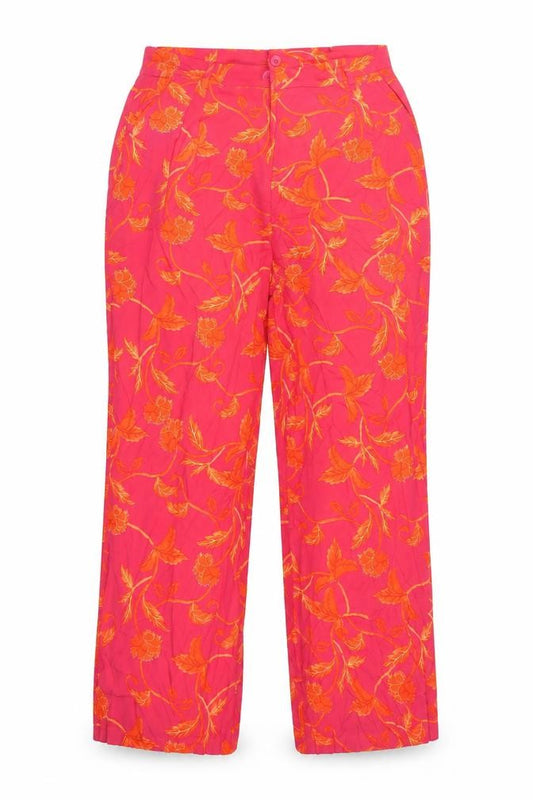 Joe Browns Women’s Pink Floral Flared Trousers UK 16 Viscose
