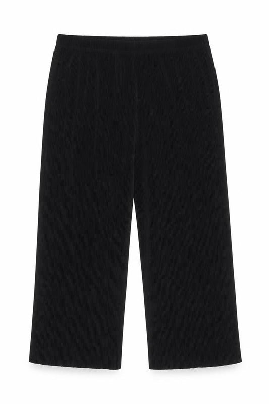 Marks & Spencer Women Black Size 22 Short Wide Leg High Rise Trousers