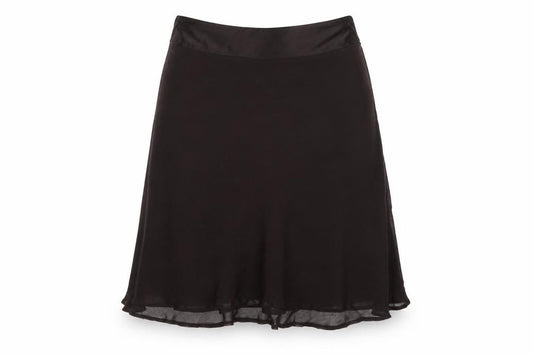 Coast Women Black UK 10 Silk A-Line Knee Length Tie Skirt
