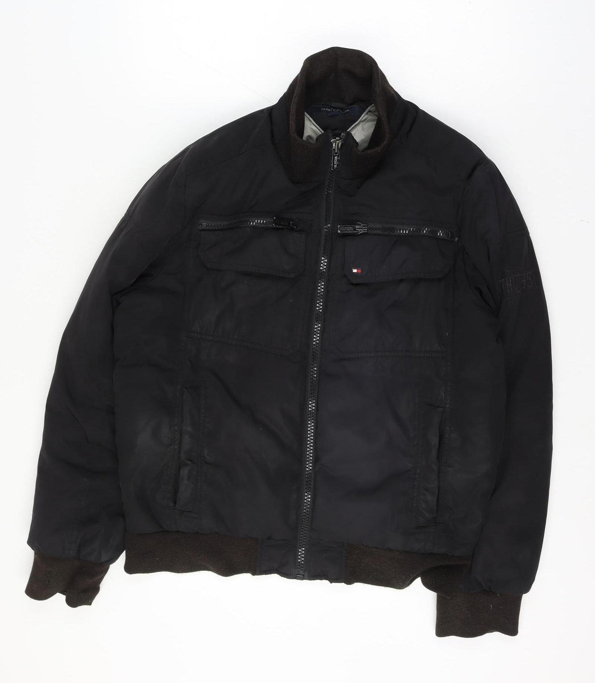 Tommy Hilfiger Men’s Black M Bomber Jacket Padded Full Zip
