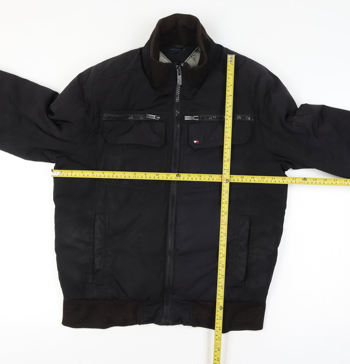 Tommy Hilfiger Men’s Black M Bomber Jacket Padded Full Zip