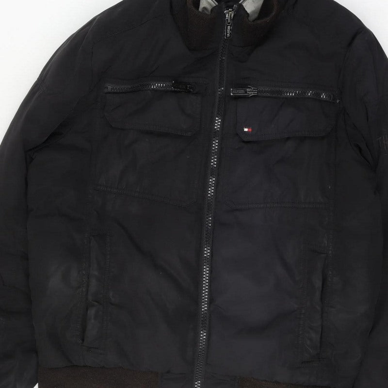 Tommy Hilfiger Men’s Black M Bomber Jacket Padded Full Zip