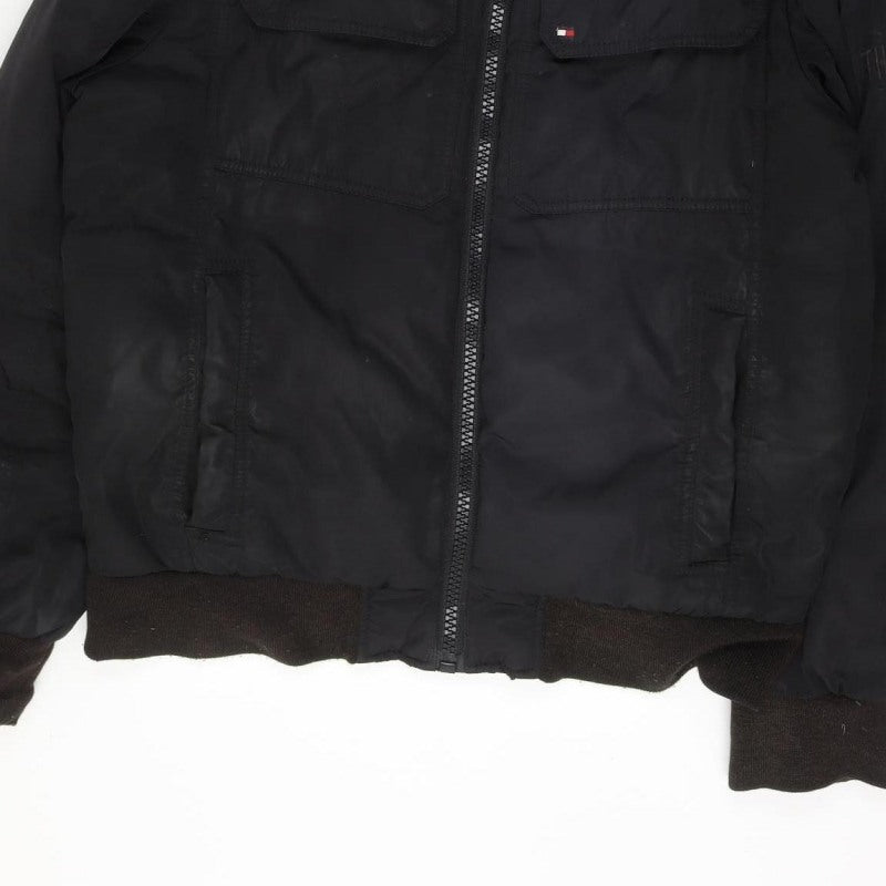 Tommy Hilfiger Men’s Black M Bomber Jacket Padded Full Zip