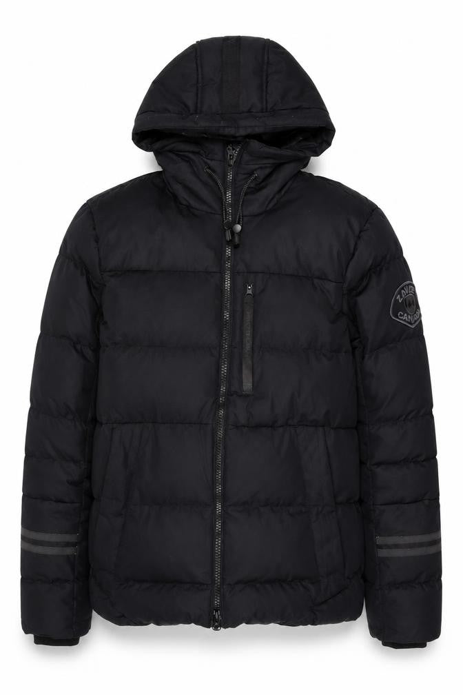 Zavettti Canada Men's Black S Hooded Insulated Puffer Jacket