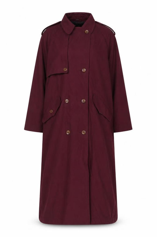 Heritage House Canada Women’s Burgundy UK 10 Long Trench Coat