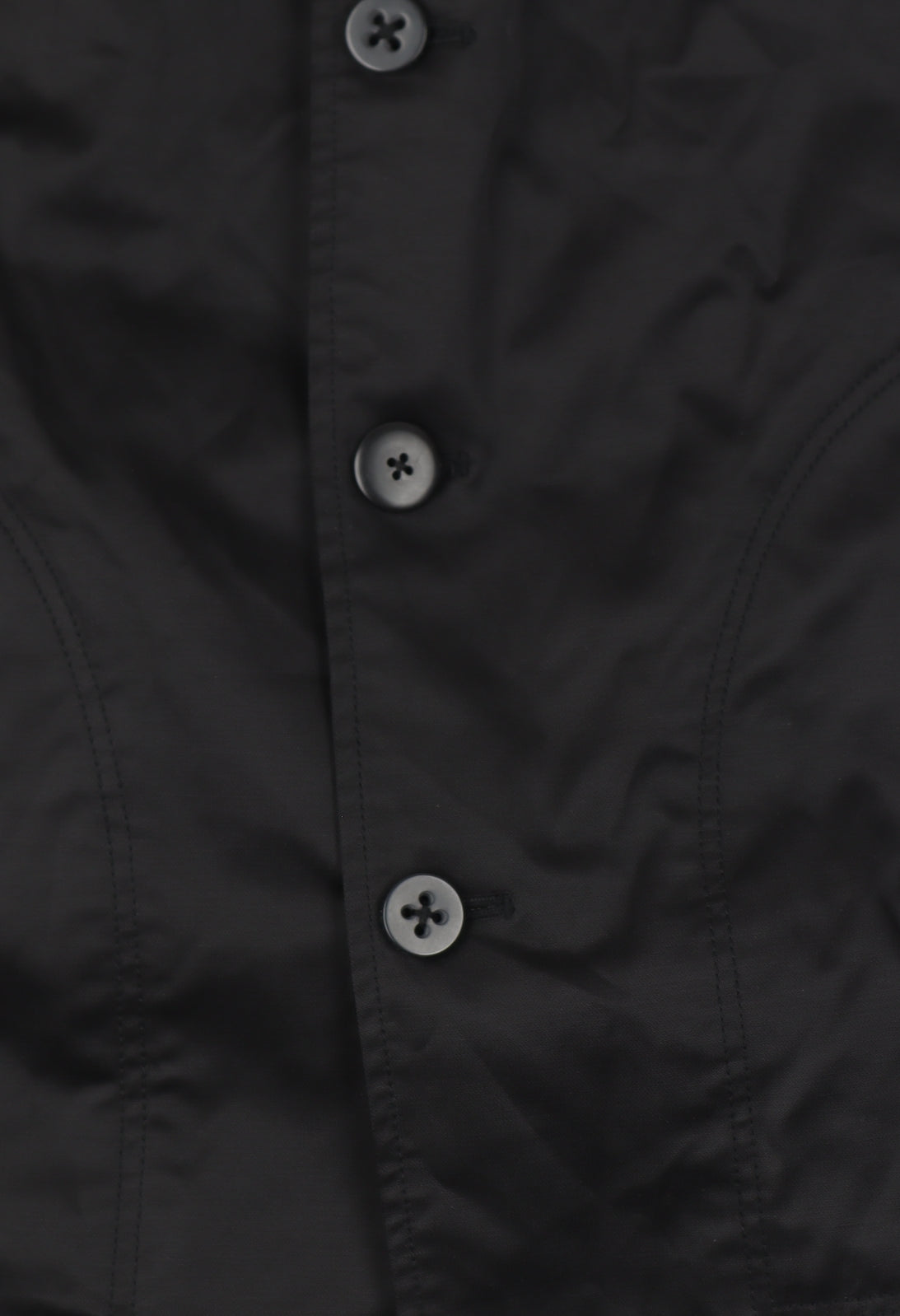 Linea Men’s Black Size S Cotton Blend Button Mid-Length Overcoat
