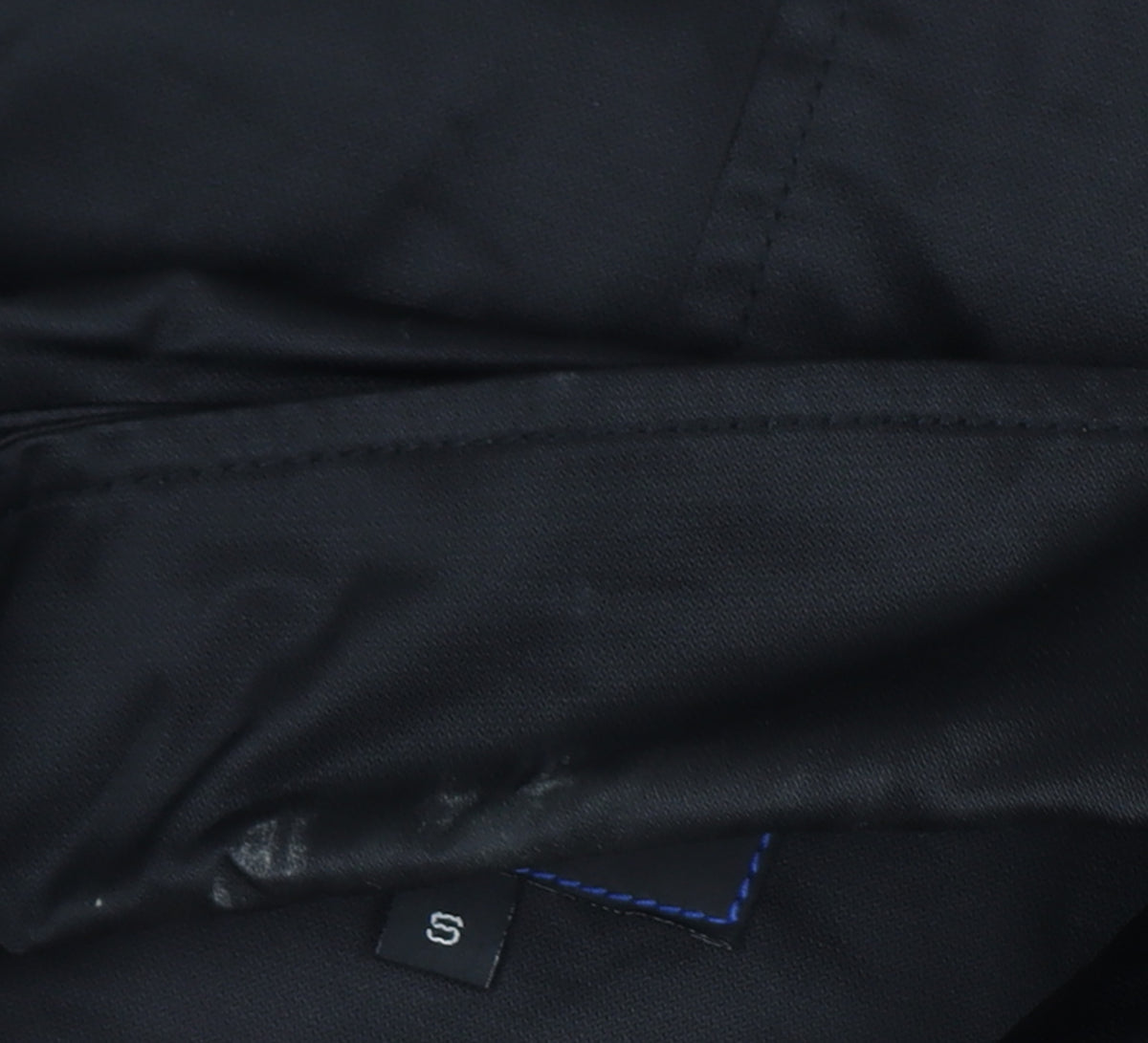 Linea Men’s Black Size S Cotton Blend Button Mid-Length Overcoat