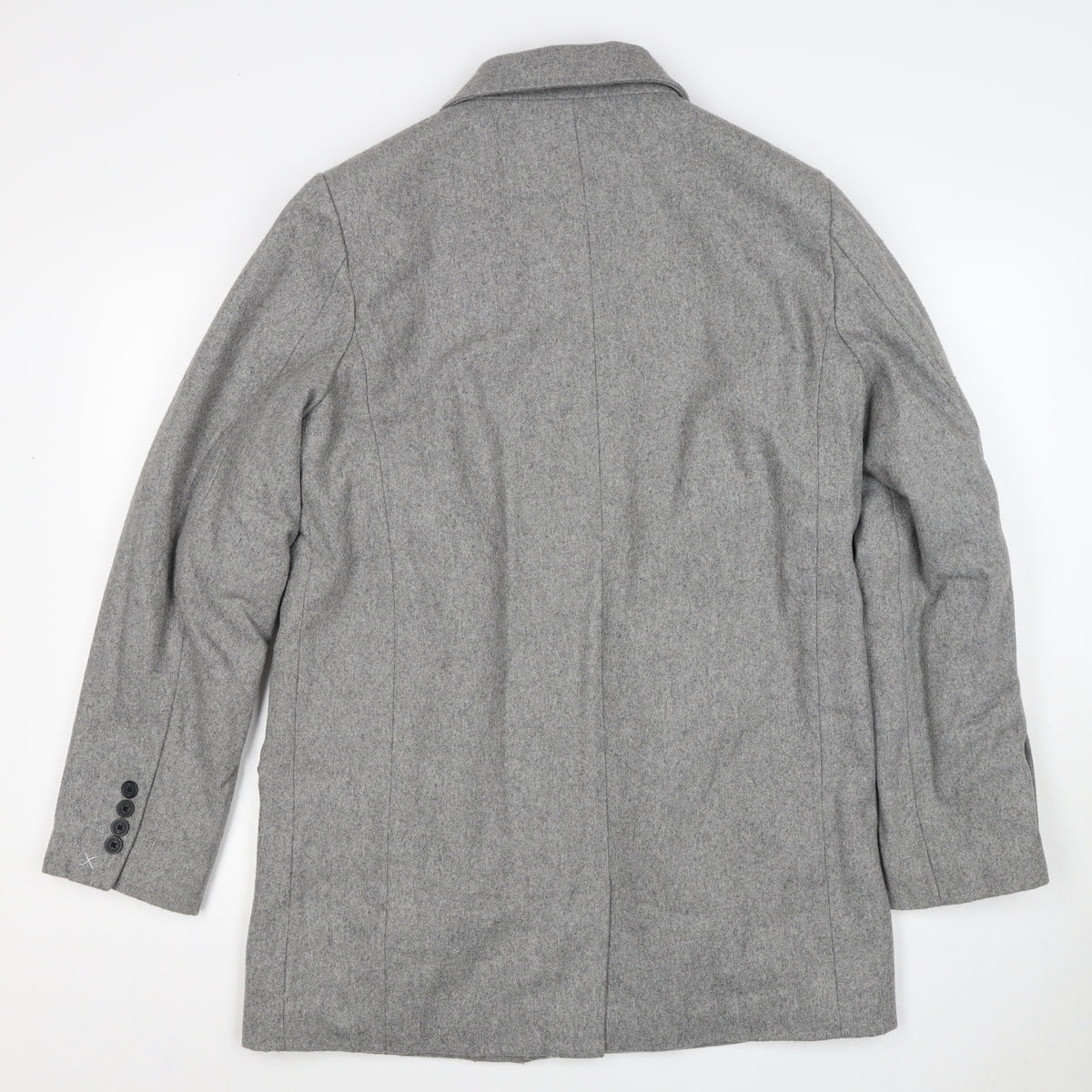 Clean Cut Copenhagen Unisex Grey M Wool Blend Button Overcoat