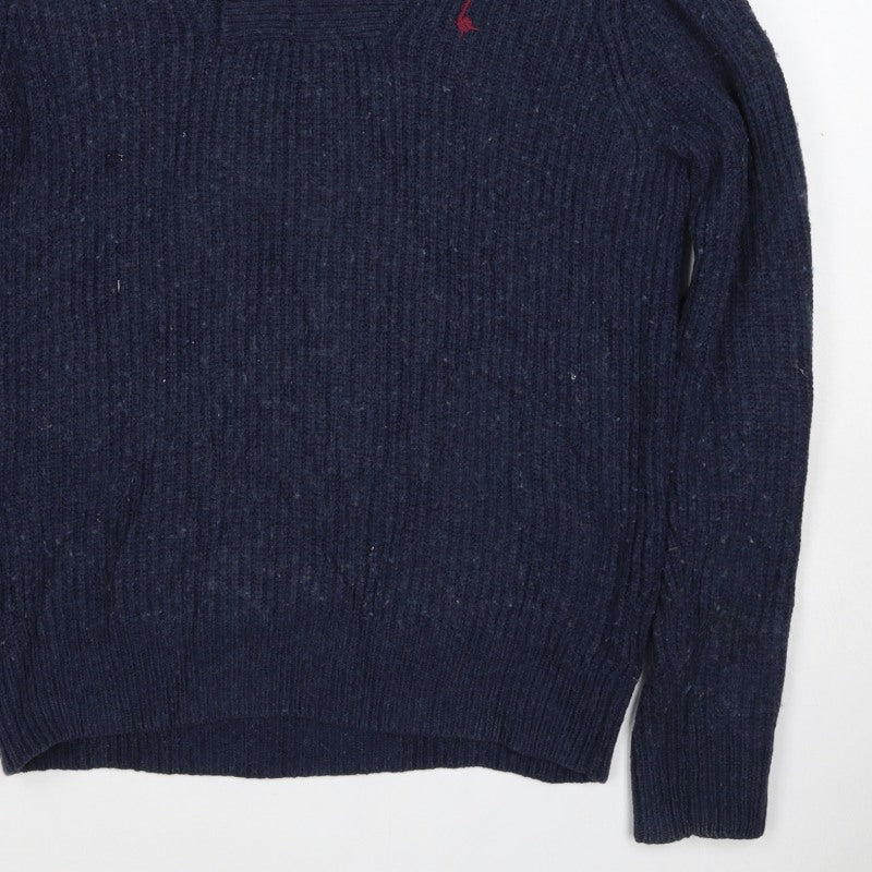 Jack Wills Men's Blue S Shawl Collar Toggle Cotton Wool Jumper