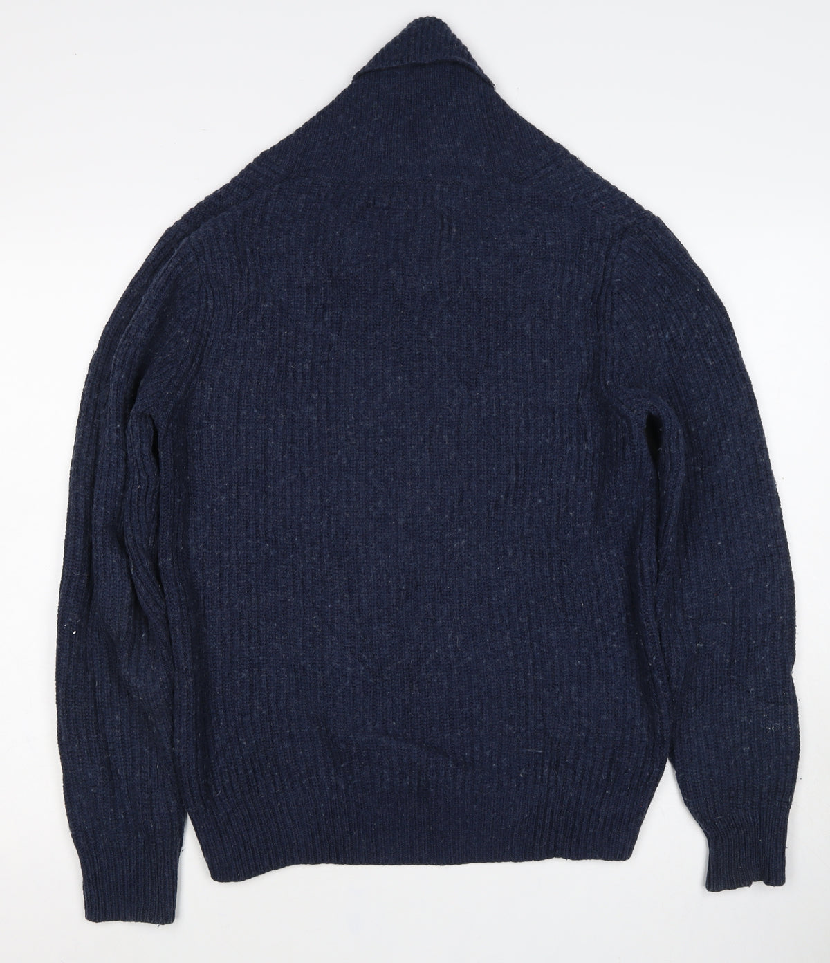 Jack Wills Men's Blue S Shawl Collar Toggle Cotton Wool Jumper