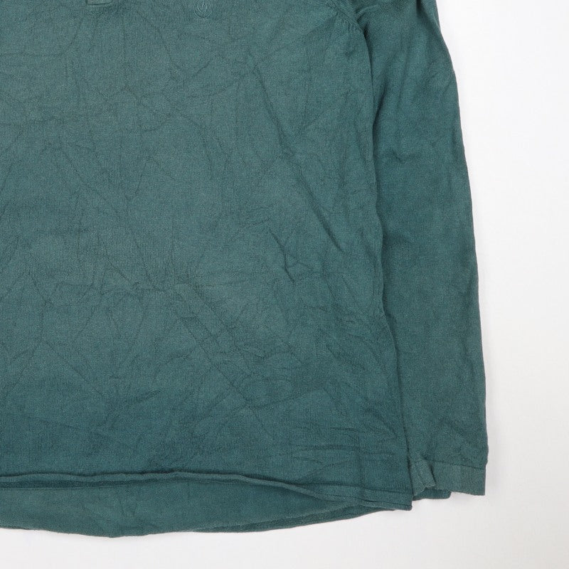 Fat Face Men’s Green XL Cotton Wool Collared Henley Jumper
