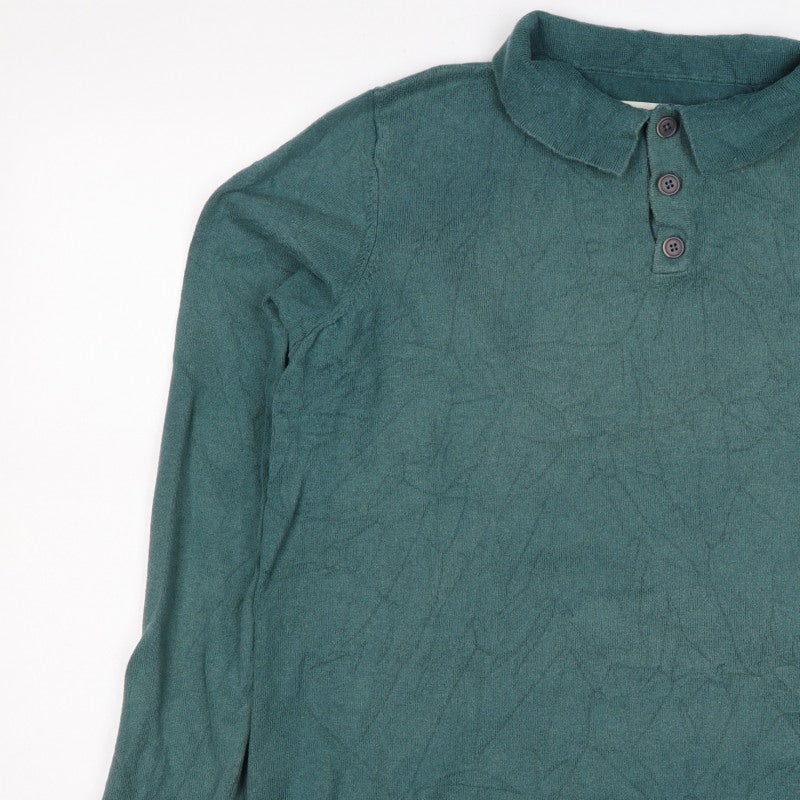 Fat Face Men’s Green XL Cotton Wool Collared Henley Jumper