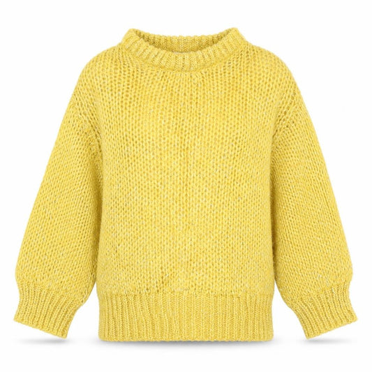 Zara Girls Yellow Glitter Knit Pullover Jumper 6-7 Years 120cm