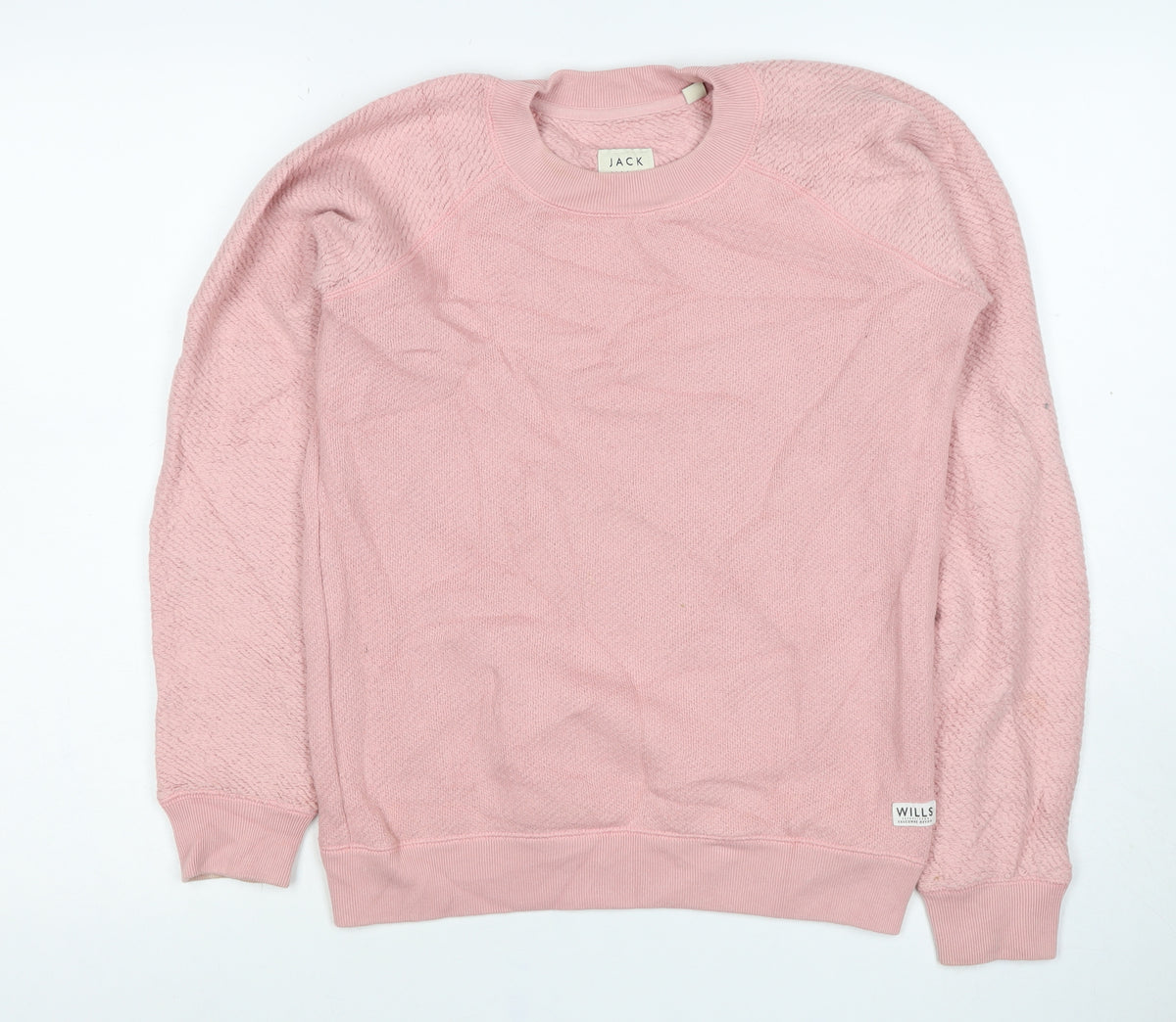 Jack Wills Women’s Pink UK 8 Crew Neck Raglan Sleeve Pullover Jumper