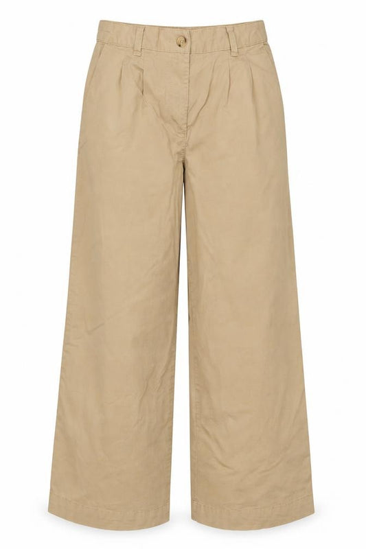 Marks & Spencer Women Beige UK 12 Regular Straight Chino Trousers