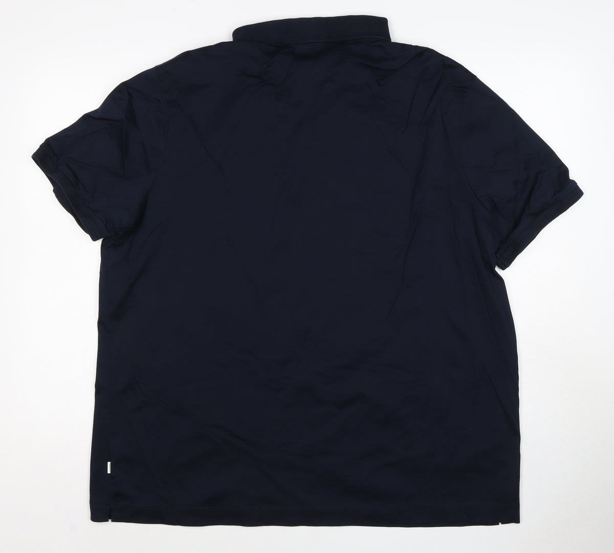 Autograph Men’s Navy Blue 3XL Supima Cotton Button-Down Polo Shirt