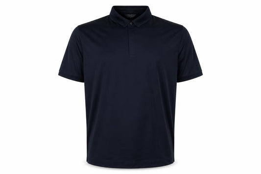Autograph Men’s Navy Blue 3XL Supima Cotton Button-Down Polo Shirt