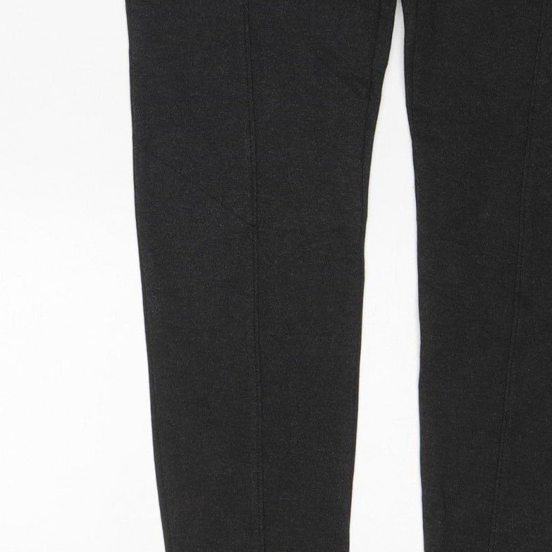 Marks & Spencer Women Black UK 12 Regular Stretch Leggings