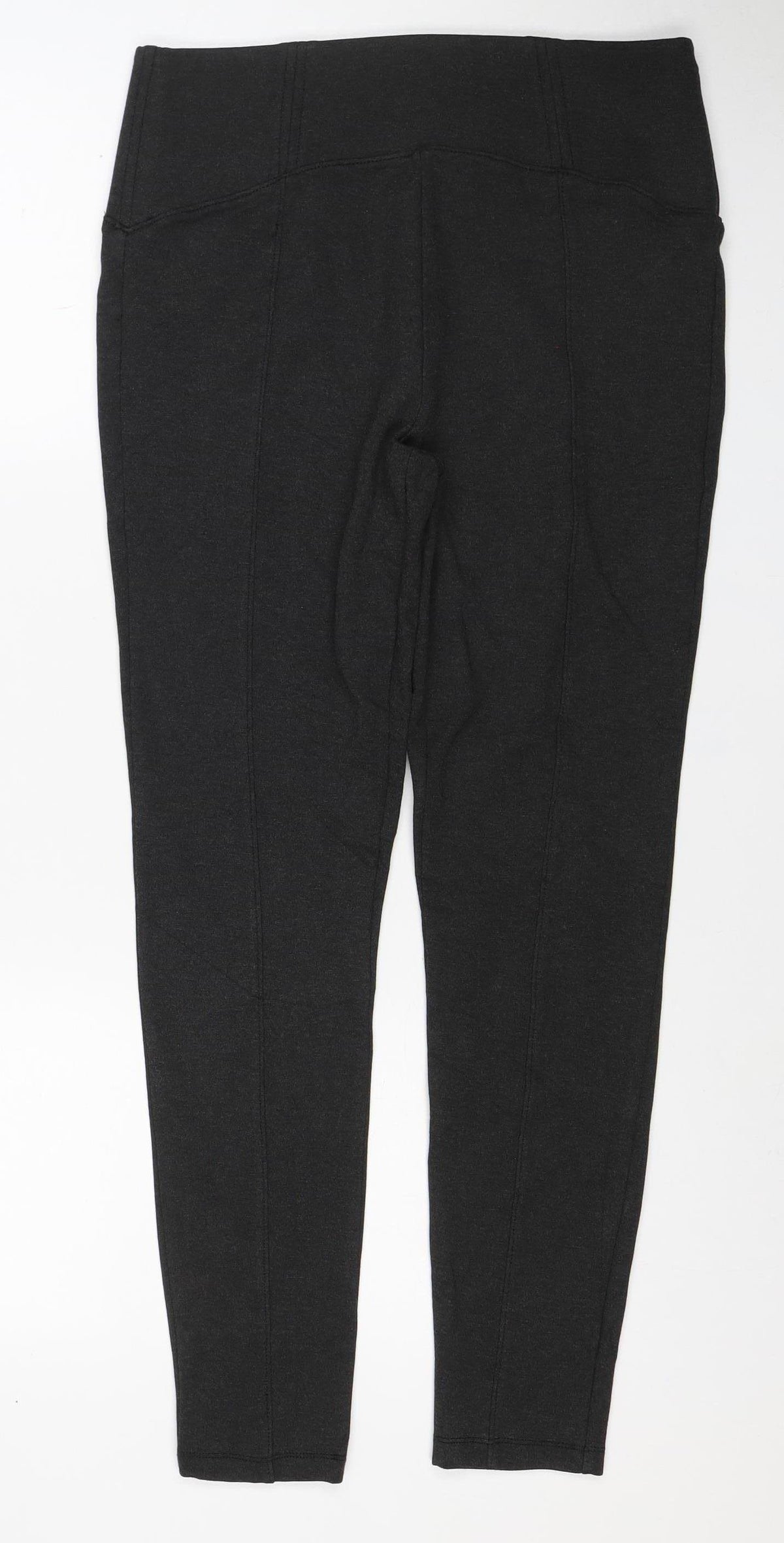 Marks & Spencer Women Black UK 12 Regular Stretch Leggings