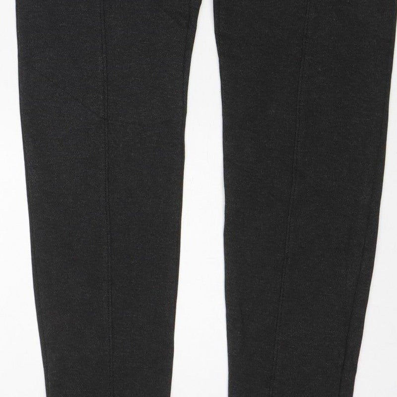 Marks & Spencer Women Black UK 12 Regular Stretch Leggings