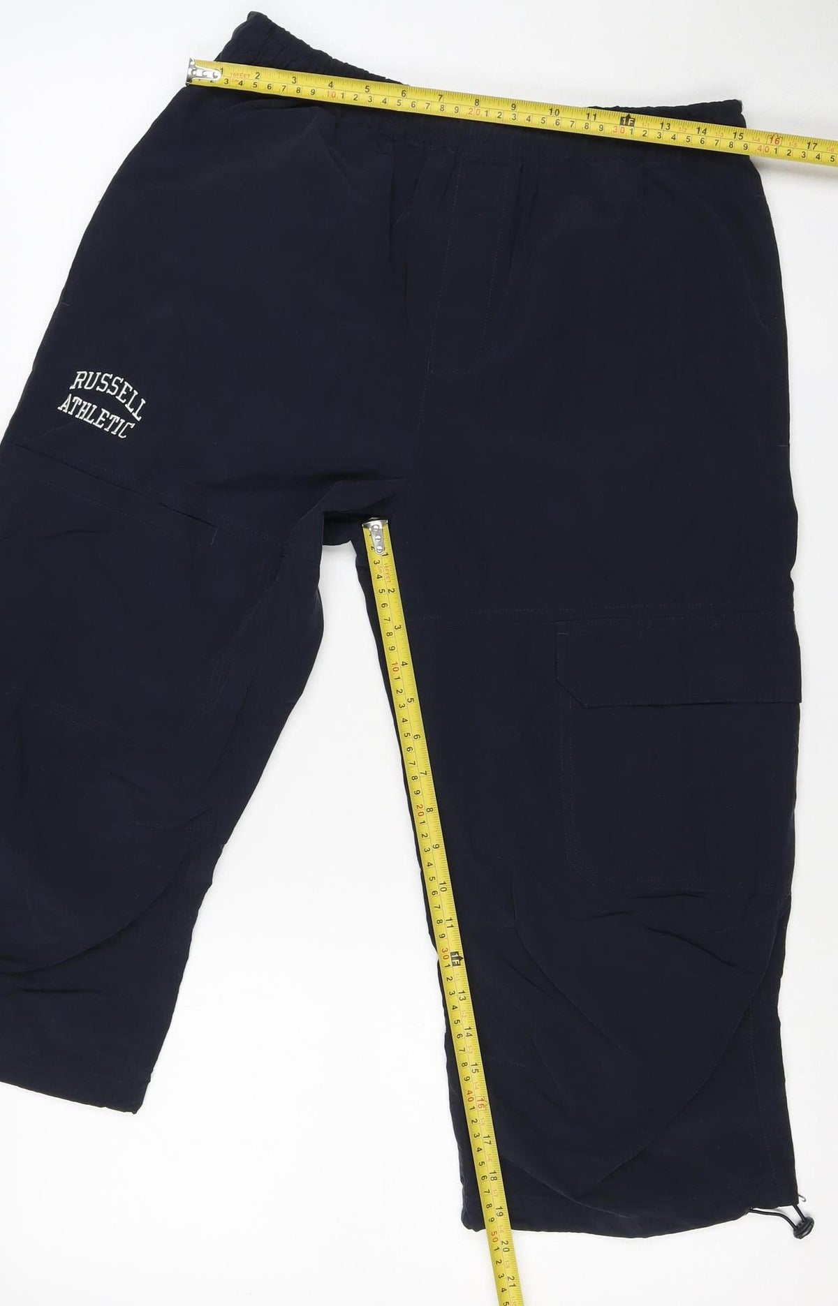 Russell Athletic Men's Navy M Track Pants Cargo Elastic Waist